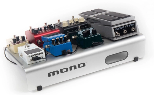 Small Pedalboard with Club Accessory Case 2.0 - Sliver