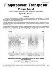 Fingerpower Transposer, Primer Level - Schaum - Piano - Book