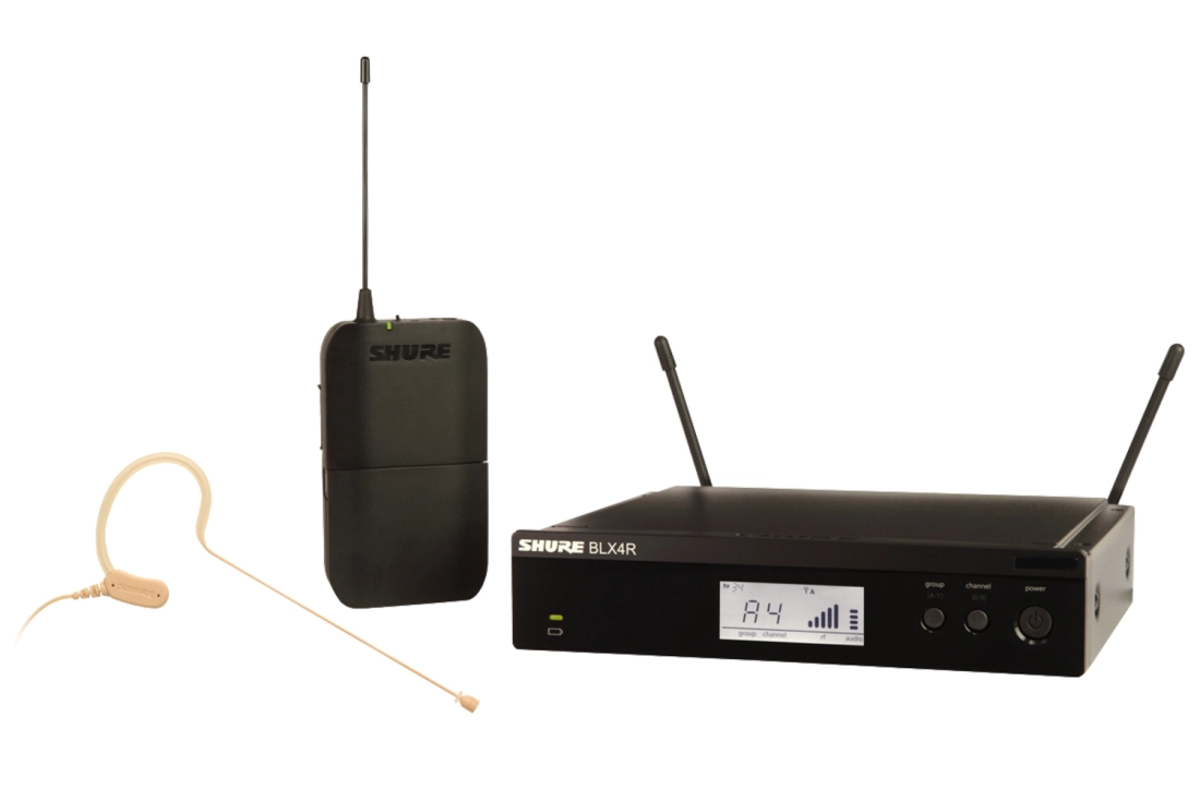 BLX14R/MX53 Wireless Rack Mount Presenter System with Earset Microphone (H9: 512-542 MHz)