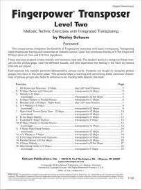 Fingerpower Transposer, Level Two - Schaum - Piano - Book