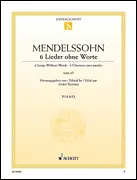 Six Songs Without Words Op. 62 - Mendelssohn/Terebesi - Piano - Book