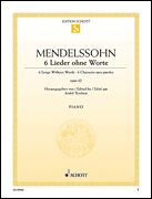 Six Songs Without Words Op. 62 - Mendelssohn/Terebesi - Piano - Book