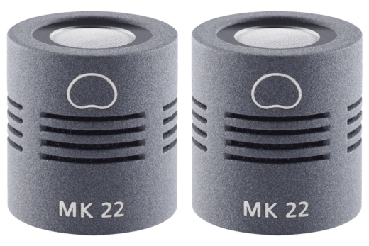 MK 22 Open Cardioid Microphone Capsule Pair - Matte Grey
