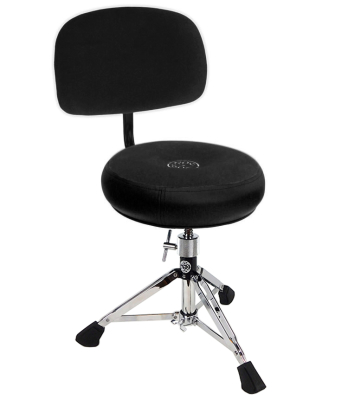 Roc N Soc - Short Manual Spindle Round Seat Drum Throne with Backrest