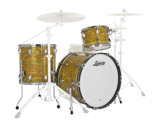 Ludwig Drums - Classic Maple Pro Beat 3-Piece Shell Pack  (22,13,16) - Citrus Mod