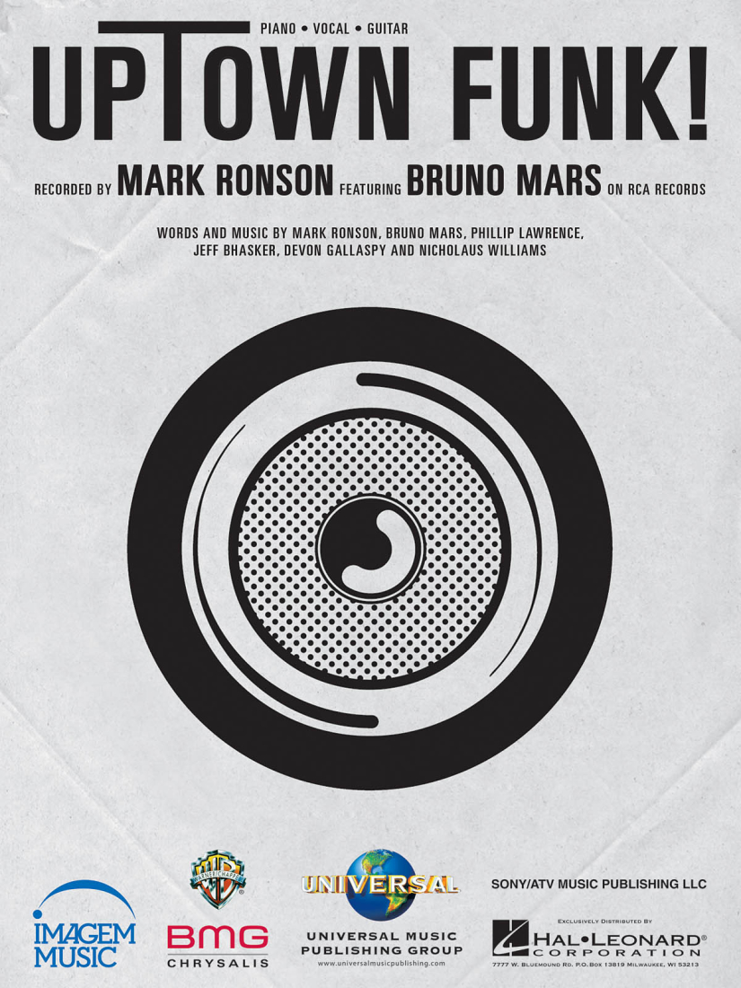 Uptown Funk - Ronson/Mars - Piano/Vocal/Guitar - Sheet Music