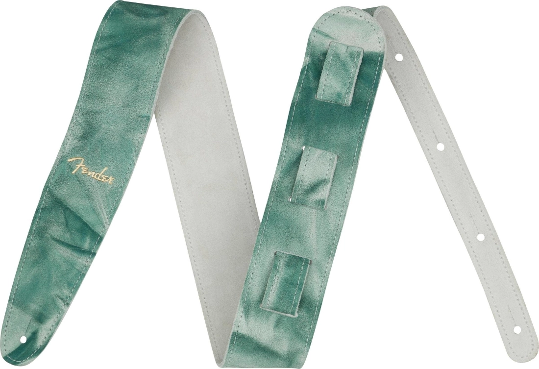 Tie Dye Leather Strap - Sage Green