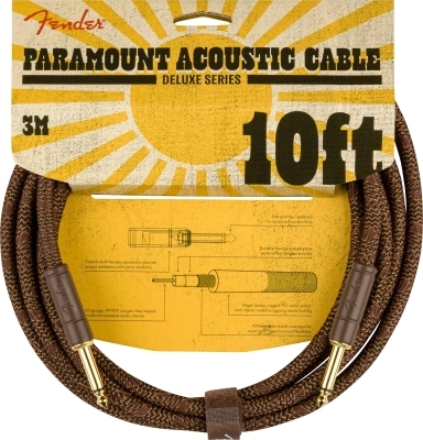 Fender - Paramount Acoustic Instrument Cable, Brown - 10