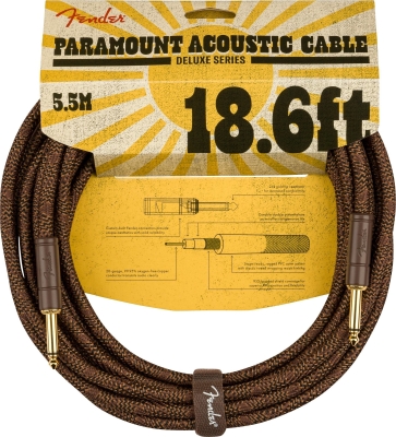 Paramount Acoustic Instrument Cable, Brown -18.6\'