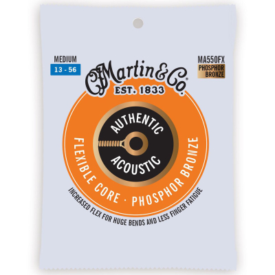 Martin Guitars - Authentic Acoustic Flexible Core Strings - 13-56 Medium Phosphor Bronze