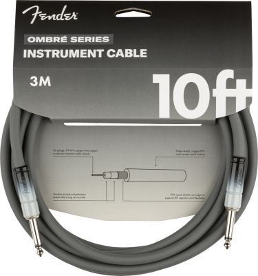10\' Ombre Instrument Cable - Silver Smoke