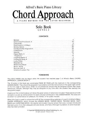 Alfred\'s Basic Piano: Chord Approach Solo Book 2 - Palmer/Manus/Lethco - Piano - Book