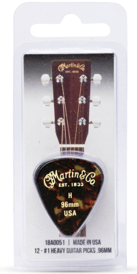 Martin Guitars - 351 Shape Celluloid Picks (12 Pack) - Heavy