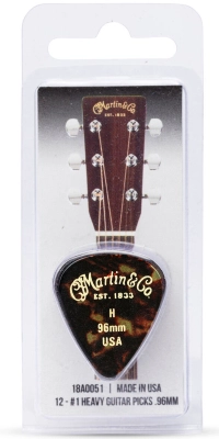 Martin Guitars - 351 Shape Celluloid Picks (12 Pack) - Heavy