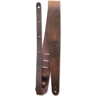 Martin Guitars - Vintage Leather Guitar Strap with Martin Logo - Brown