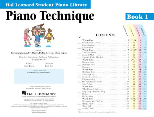 Piano Technique Book 1 (Hal Leonard Student Piano Library) - Piano - Book/Audio Online