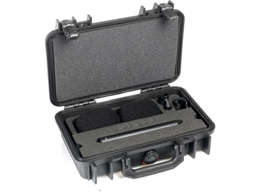 2006A Stereo Pair with Clips and Windscreens in Peli Case
