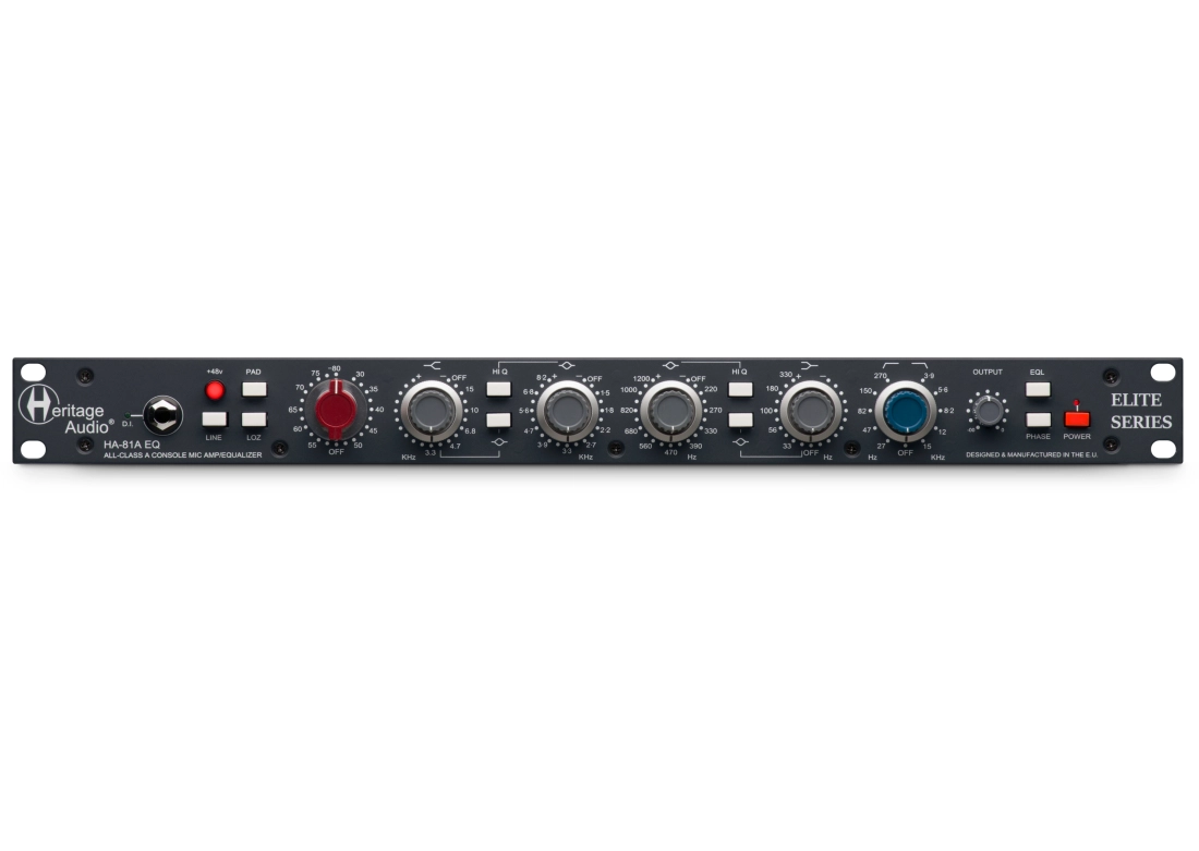 HA-81A Elite Channel Strip Microphone Preamp and EQ