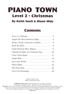 Piano Town: Christmas, Level 2 - Hidy/Snell - Piano - Book