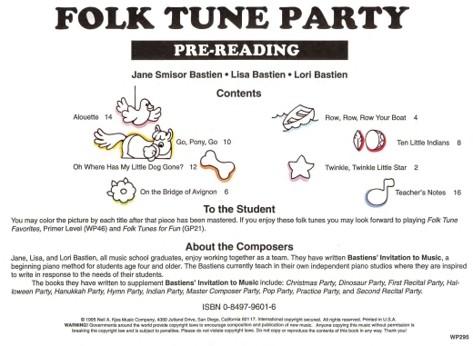 Folk Tune Party, Book B - Bastien - Piano - Book