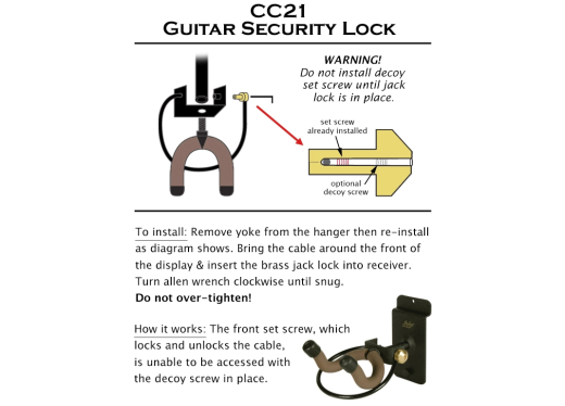 Guitar Security Lock