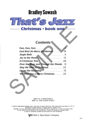 That\'s Jazz Christmas, Book 1 - Sowash - Piano - Book/Audio Online