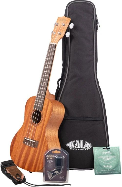 KA-15C Concert Ukulele Bundle, with Tuner, Strings Strap and Gigbag