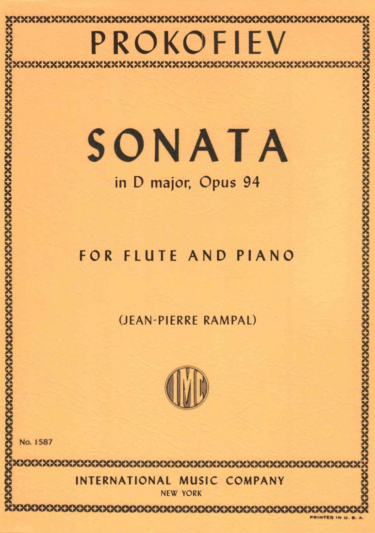 Sonata in D major, Opus 94 - Prokofiev/Rampal - Flute/Piano - Book