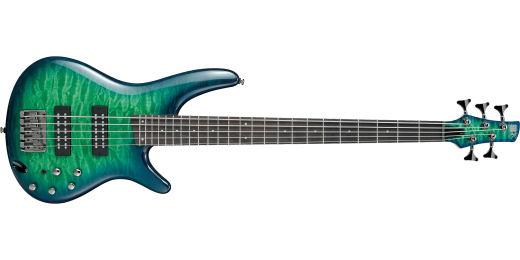 Ibanez - SR405EQM 5-String Electric Bass - Surreal Blue Burst Gloss