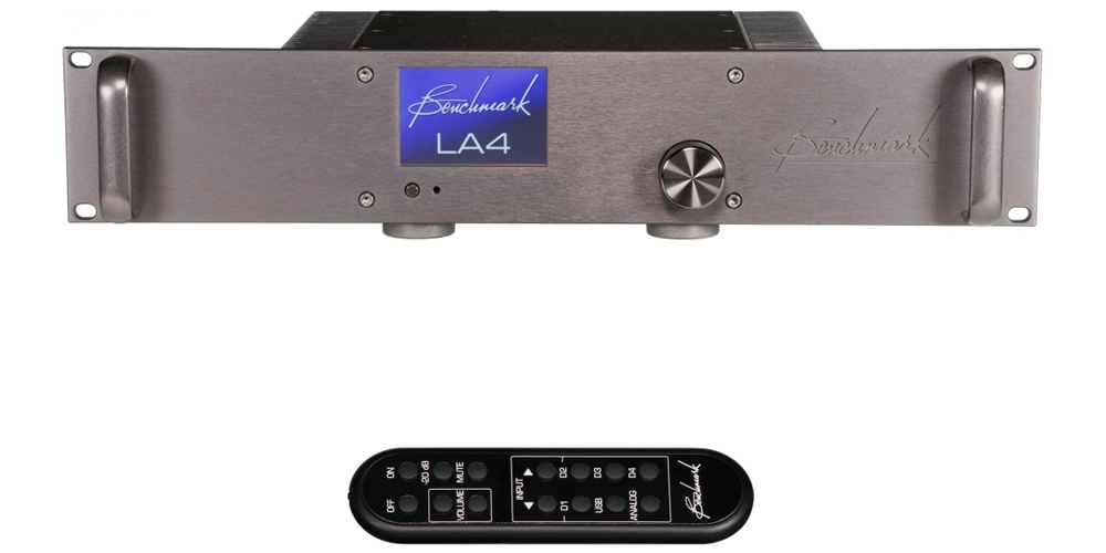LA4 Rack Mount Amplifier with Remote - Black