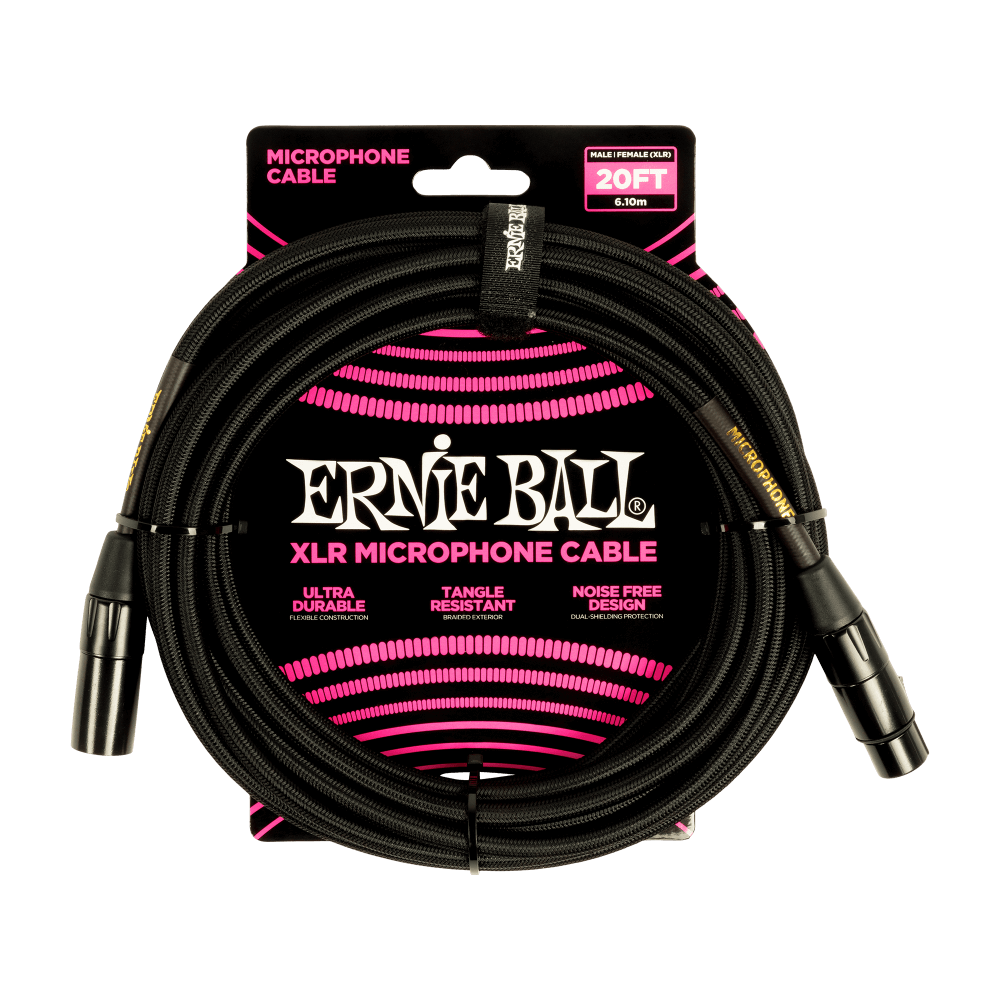 20\' Braided XLR Mic Cable - Black