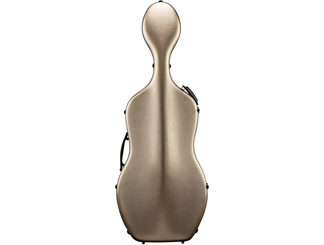 CACL30 Polycarbonate Cello Case with Wheels - Gold