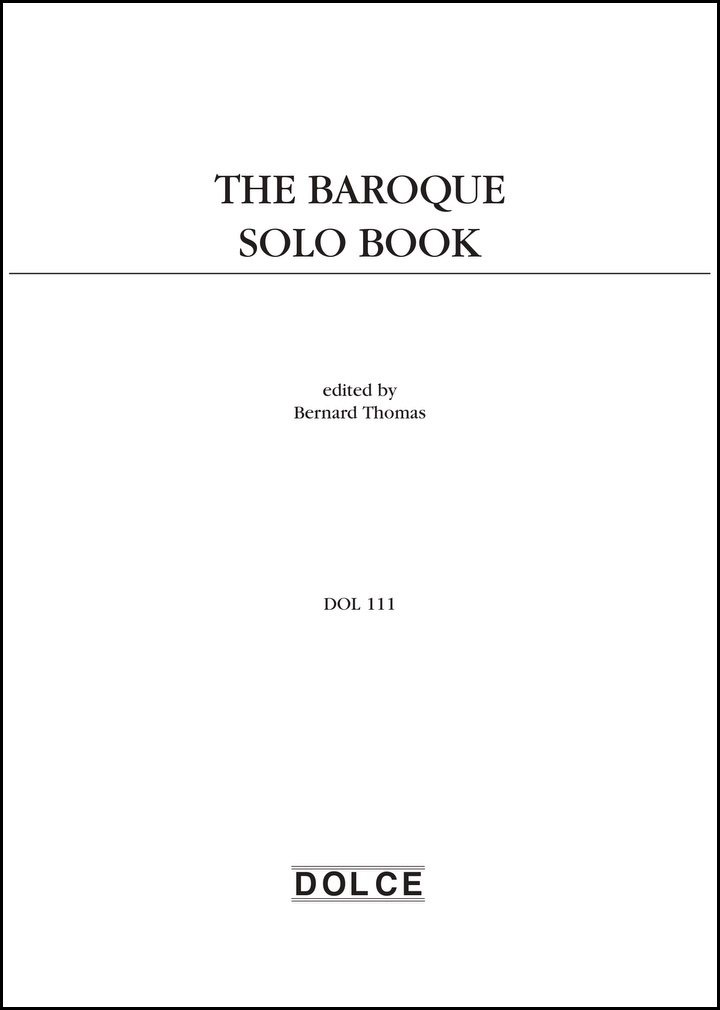 The Baroque Solo Book - Thomas - Alto Recorder - Book