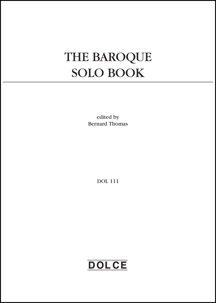 The Baroque Solo Book - Thomas - Alto Recorder - Book