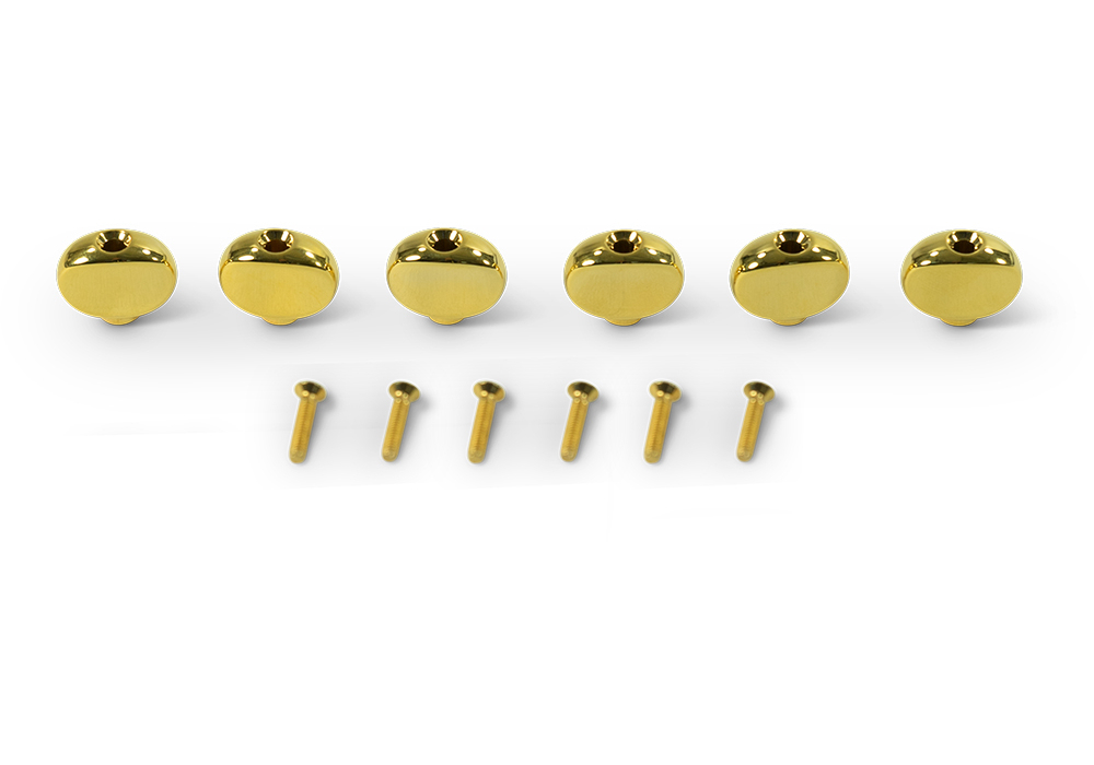 Replacement Button Set for Revolution Series Tuning Machines - Oval Gold