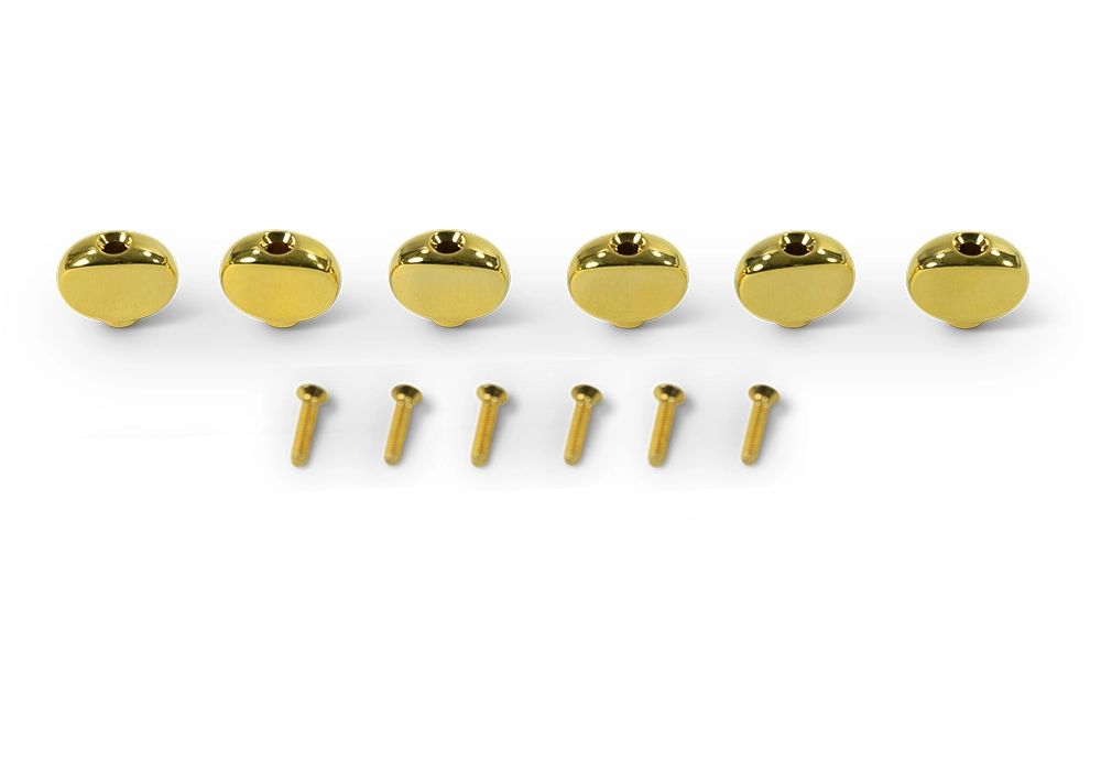 Replacement Button Set for Revolution Series Tuning Machines - Oval Gold