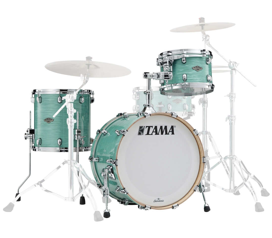 Starclassic Walnut/Birch 3-Piece Shell Pack (20,12,14) - Surf Green Silk