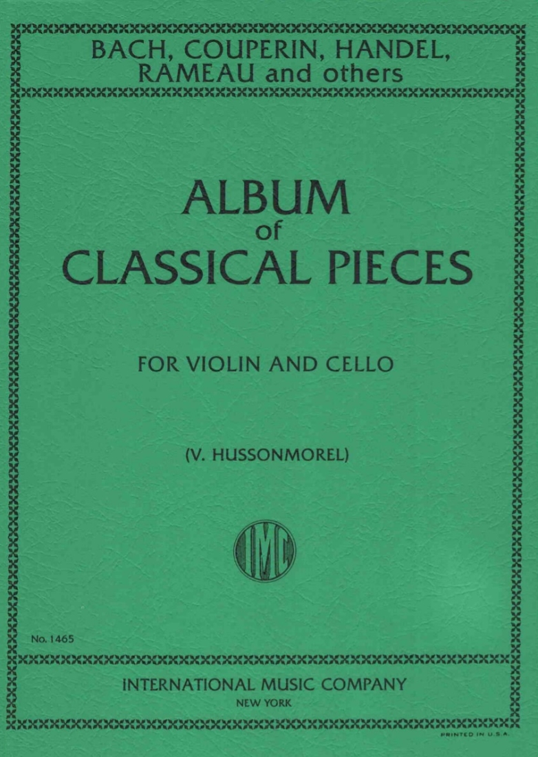 Album of Six Classical Pieces - Hussonmorel - Violin/Cello Duets - Book