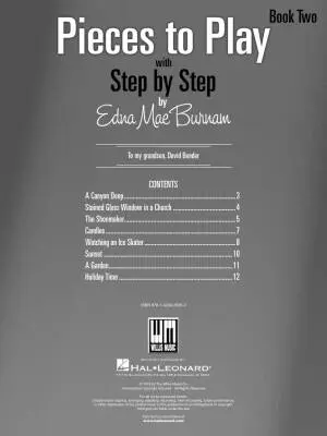 Pieces to Play, Book 2 - Burnam - Piano - Book