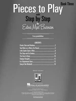 Pieces to Play, Book 3 - Burnam - Piano - Book