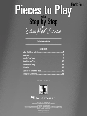 Pieces to Play, Book 4 - Burnam - Piano - Book