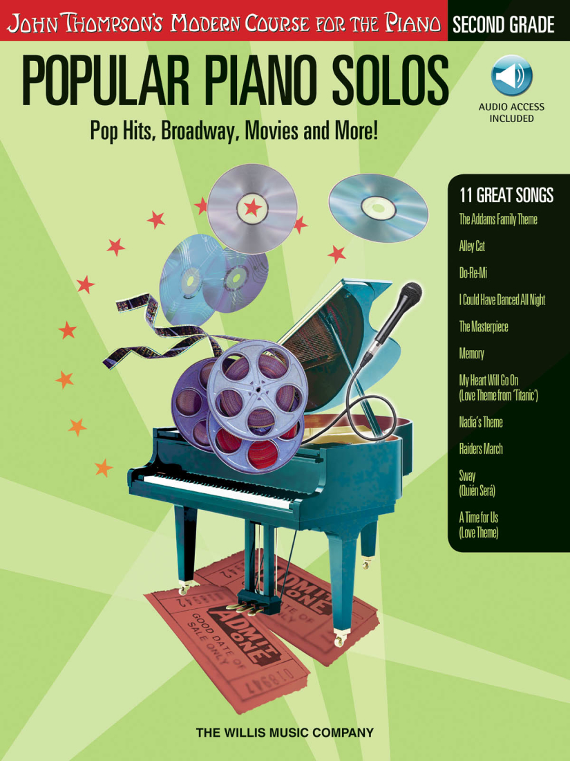 Popular Piano Solos, Grade 2: Pop Hits, Broadway, Movies and More! - Piano - Book/Audio Online