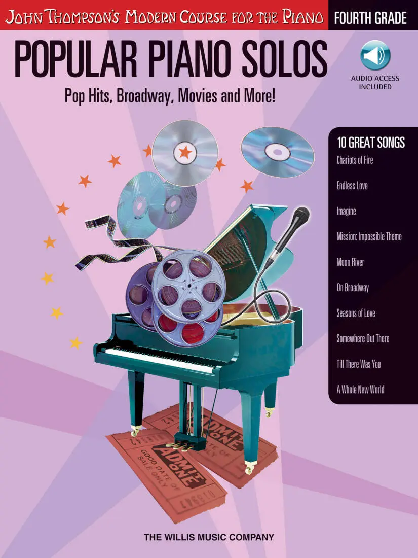 Popular Piano Solos, Grade 4: Pop Hits, Broadway, Movies and More! - Piano - Book/Audio Online