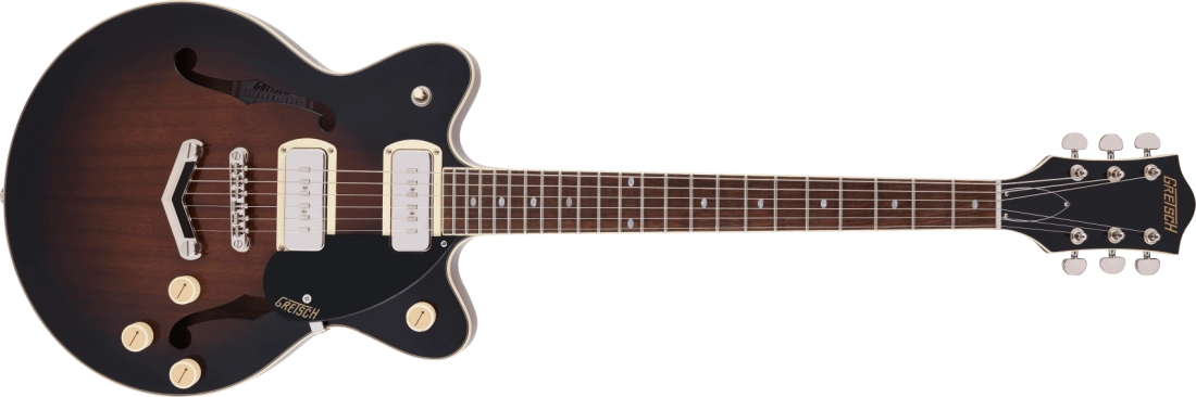 G2655-P90 Streamliner Center Block Jr. Double-Cut P90 - Two-Tone Brownstone