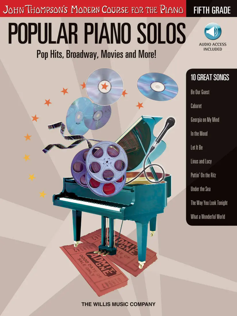 Popular Piano Solos, Grade 5: Pop Hits, Broadway, Movies and More! - Piano - Book/Audio Online