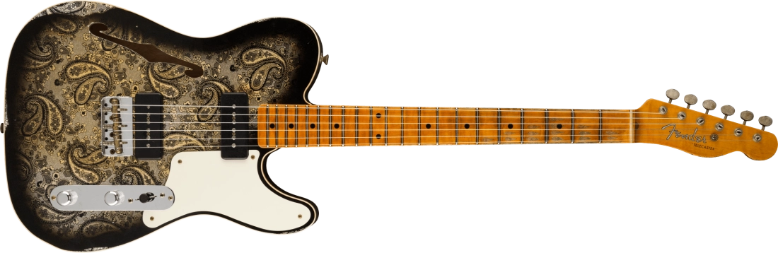 Limited Edition Dual P90 Telecaster Relic, Maple Neck - Black Paisley