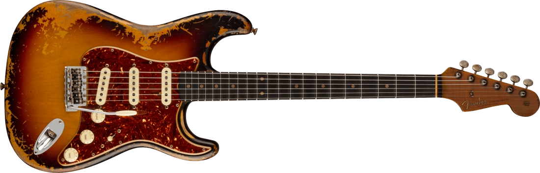 Limited Edition Roasted \'61 Stratocaster Super Heavy Relic, Rosewood Fingerboard - Aged 3-Colour Sunburst