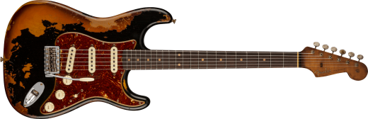 Fender Custom Shop - Limited Edition Roasted 61 Stratocaster Super Heavy Relic, Rosewood Fingerboard - Aged Black over 3-Colour Sunburst