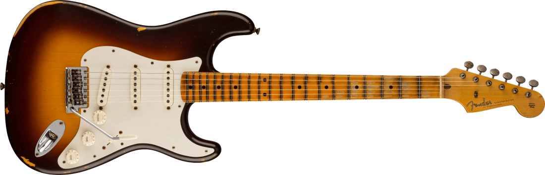 Limited Edition Fat \'50s Stratocaster Relic, 1-Piece Maple Neck - Wide-Fade Chocolate 2-Colour Sunburst