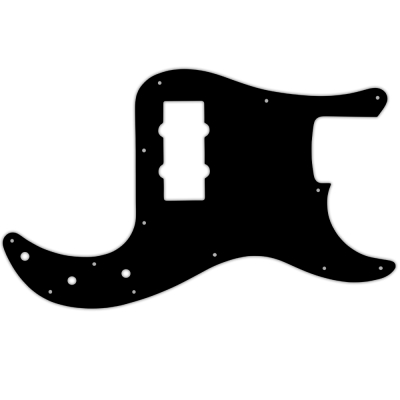 WD Music - Blacktop Pickguard for Fender Precision Bass - Black